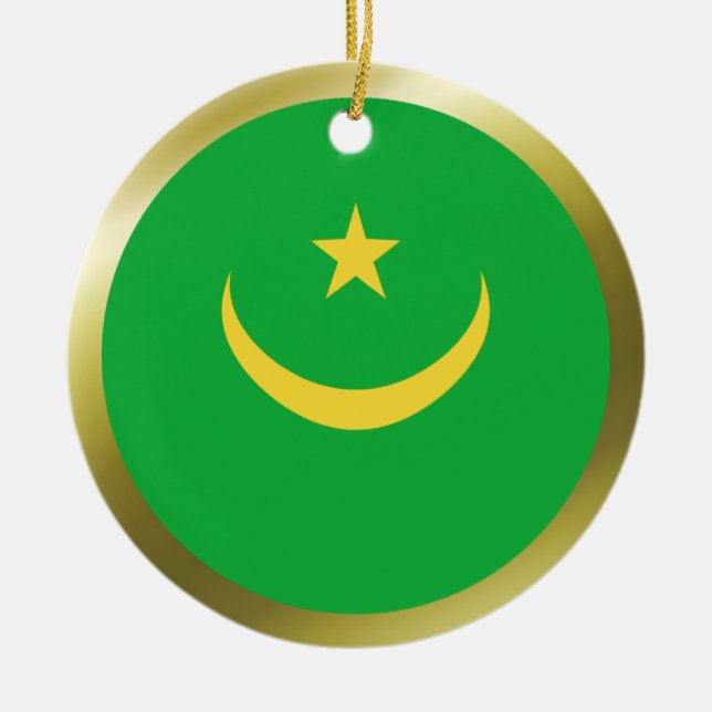 Mauretanien Flagg Ornament (Framsidan)