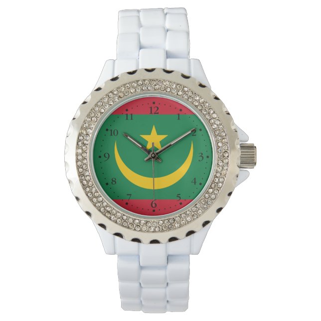 Mauretanien flagga armbandsur (Framsida)