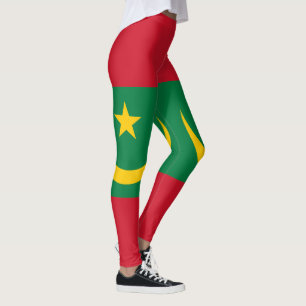 Mauretanien flagga leggings