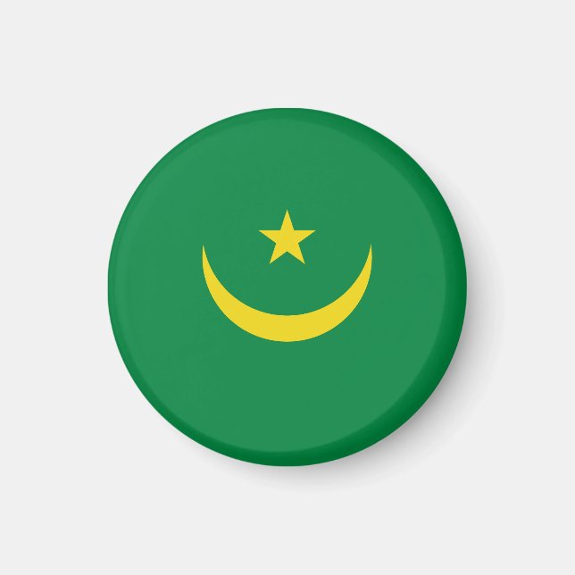 Mauretanien-flagga Magnet (Framsidan)