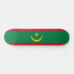Mauretanien flagga mini skateboard bräda 18,5 cm