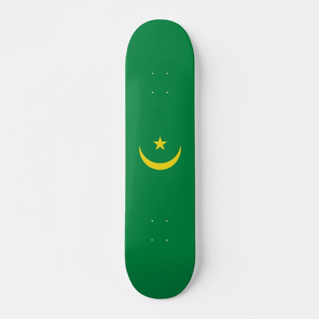 Mauretanien-flagga Mini Skateboard Bräda 18,5 Cm (Framsida)