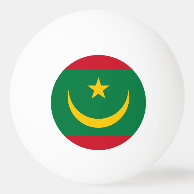 Mauretanien flagga pingisboll (Framsidan)