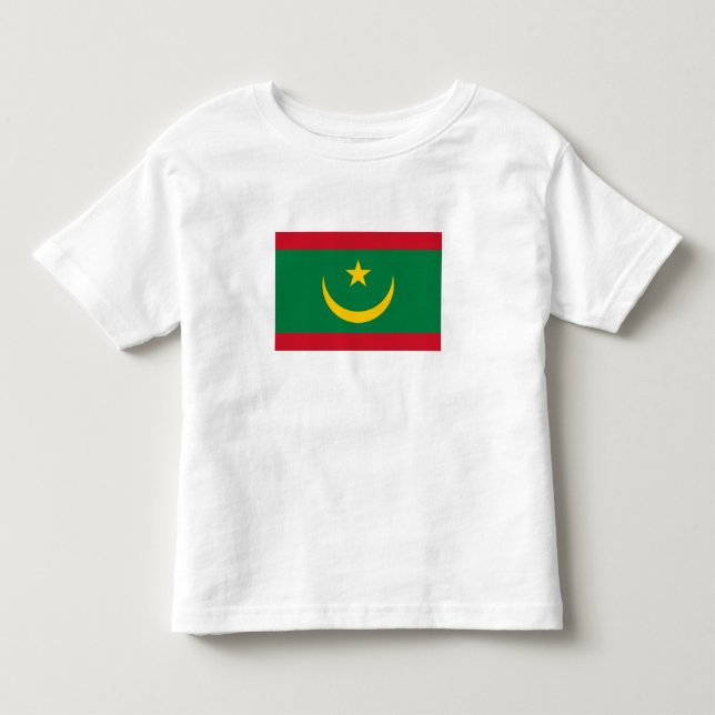 Mauretanien Flagga T Shirt (Framsida)