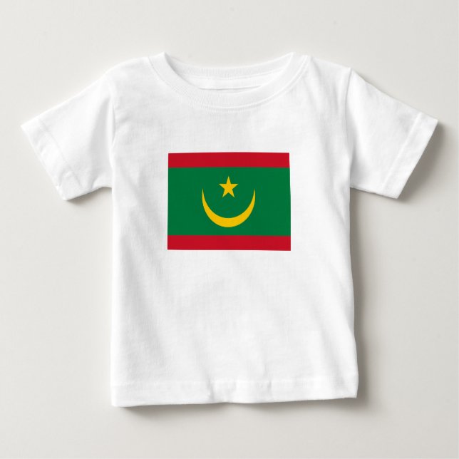 Mauretanien Flagga T Shirt (Framsida)