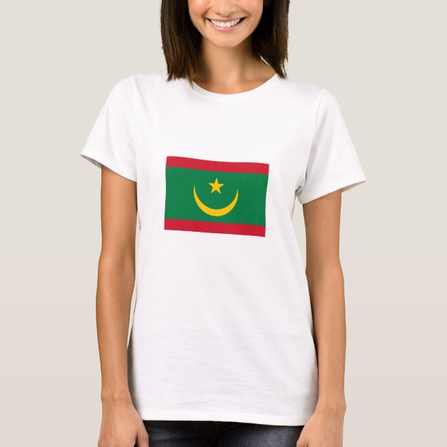 Mauretanien Flagga T Shirt (Framsida)