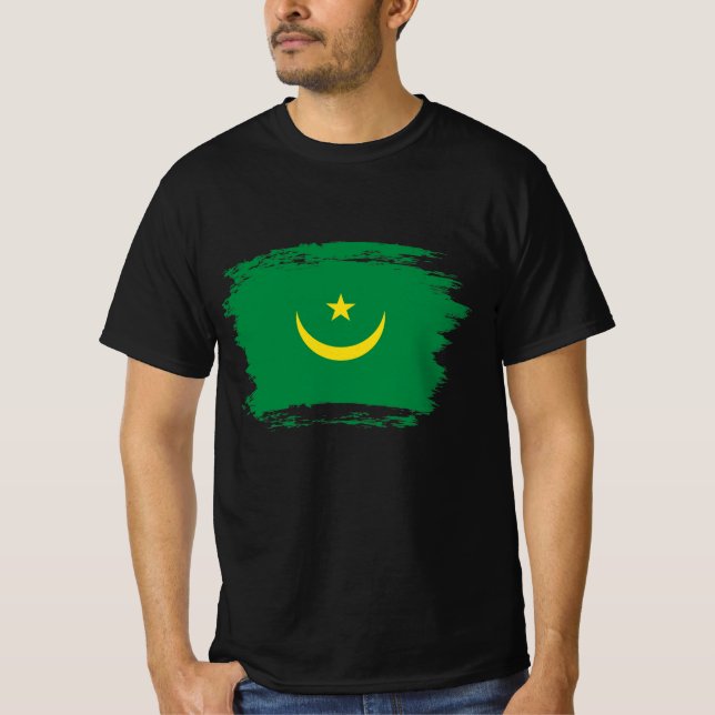 Mauretanien-flagga T Shirt (Framsida)