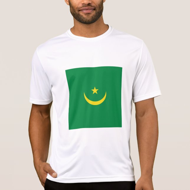 Mauretanien-flagga T Shirt (Framsida)