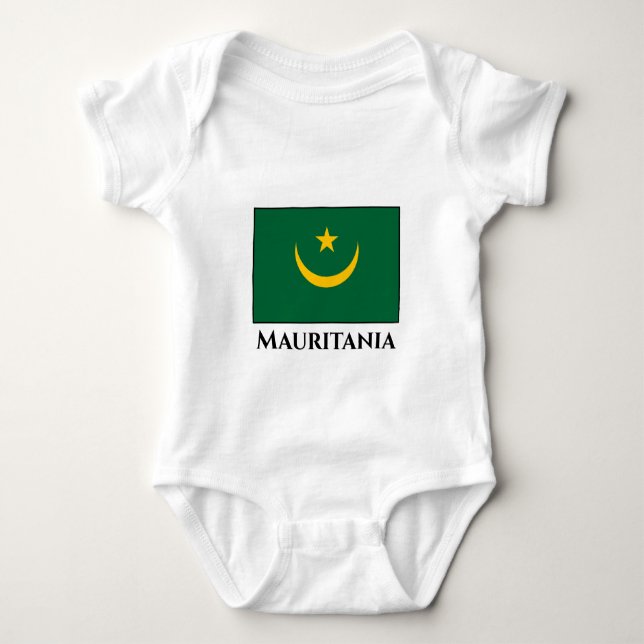 Mauretanien Flagga T Shirt (Framsida)