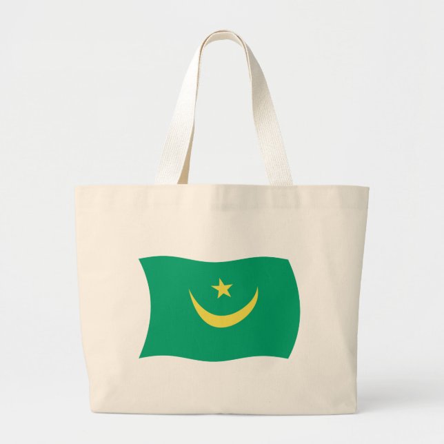 Mauretanien Flagga Tote Bag Jumbo Tygkasse (Framsidan)