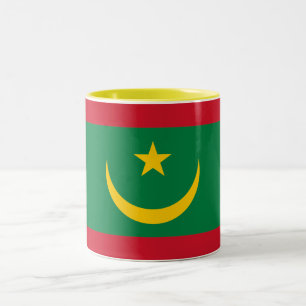 Mauretanien flagga Två-Tonad mugg