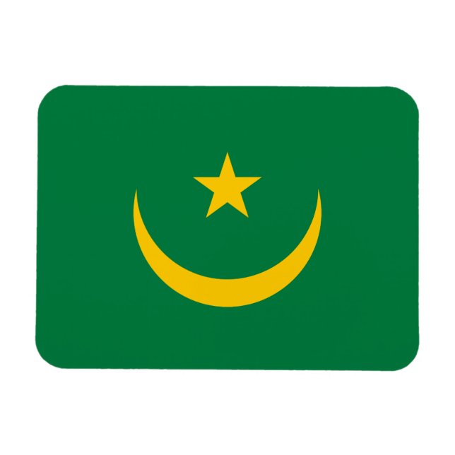 Mauretanien Gamla Flagga Magnet (Horisontell)