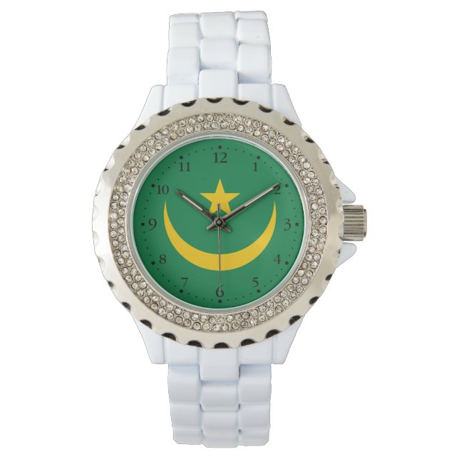 Mauretanien gammal flagga armbandsur (Framsida)