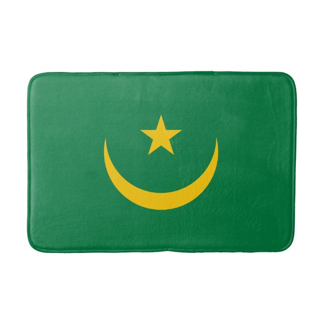 Mauretanien gammal flagga badrumsmatta (Framsidan)