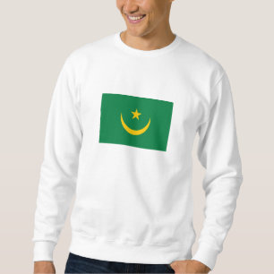 Mauretanien gammal flagga lång ärmad tröja