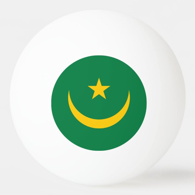 Mauretanien gammal flagga pingisboll (Framsidan)