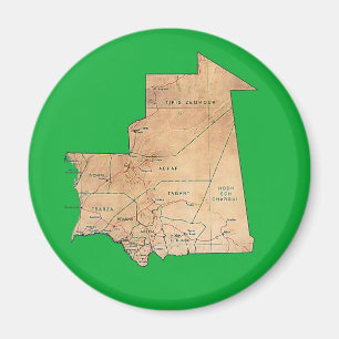 Mauretanien Karta Magnet