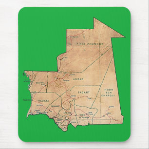 Mauretanien Karta Mousepad Musmatta