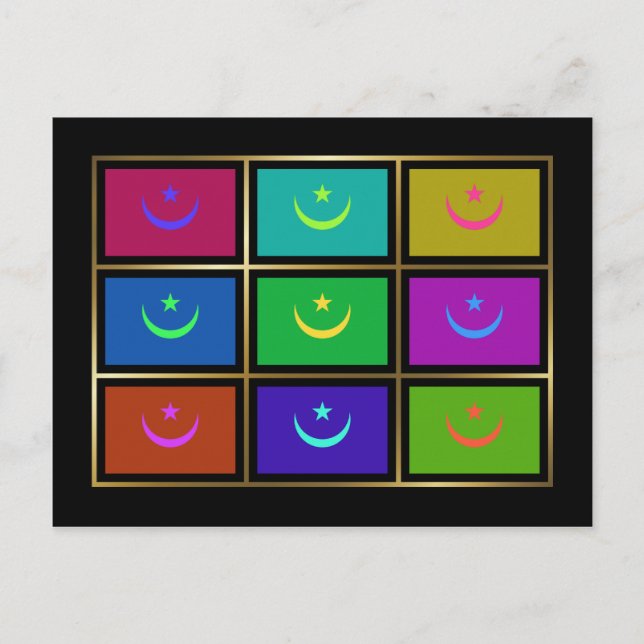 Mauretanien Multihue Frimärken Postkort Vykort (Framsida)