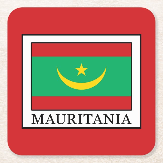 Mauretanien Underlägg Papper Kvadrat (Framsidan)