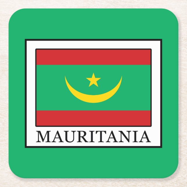 Mauretanien Underlägg Papper Kvadrat (Framsidan)