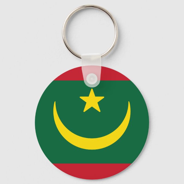Mauretaniens flagga nyckelring (Framsida)