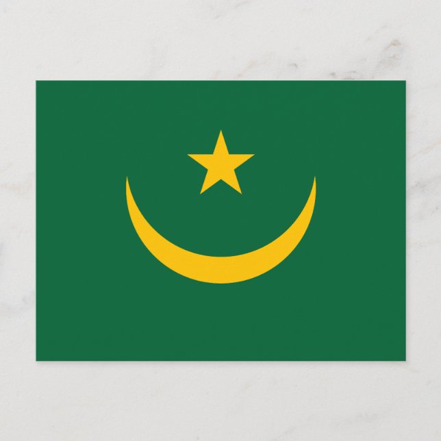 Mauretaniens vykort för Flagga (Framsida)