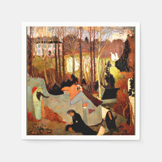 Maurice Denis - Påsk Mysteri, bra konsmålning Pappersservett (Framsidan)