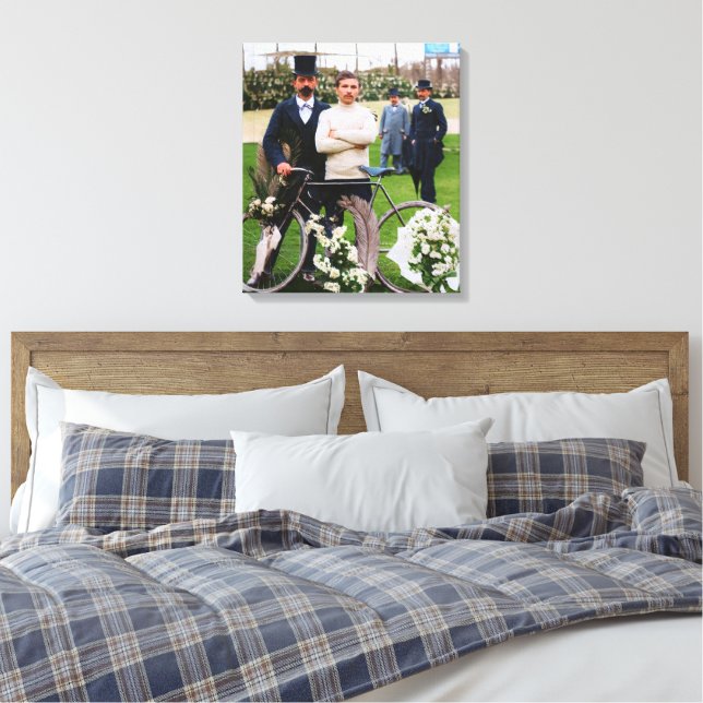 Maurice Garin Winner Paris-Roubaix 1898 Färg Redu Canvastryck (Insitu (sovrum))