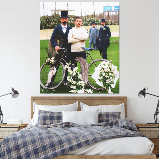 Maurice Garin Winner Paris-Roubaix 1898 Färg Redu Canvastryck (Insitu (sovrum))