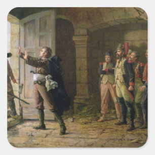 Maurice Gigost d'Elbee Protecting Fyrkantigt Klistermärke
