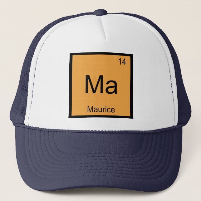 Maurice Namn kemi Inslag Periodic Bord Keps (Framsida)