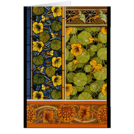 Maurice Pillard ( dit Verneuil) Blommigt Art Nouve Hälsningskort