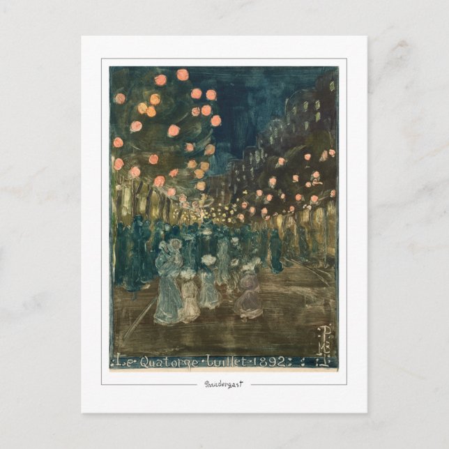 Maurice Prendergast #624 - Finkonst Postkort Vykort (Framsida)