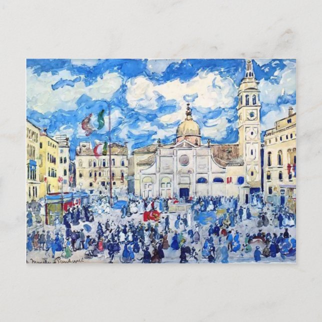 Maurice Prendergast- Campo Santa Maria Formosa Vykort (Framsida)