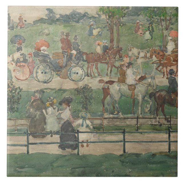 Maurice Prendergast - Central Park, 1900 Kakelplatta (Framsidan)