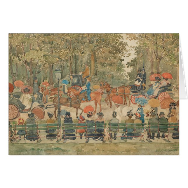 Maurice Prendergast - Central Park, 1901 Hälsningskort (Framsidan Horizontal)