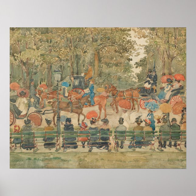Maurice Prendergast - Central Park, 1901 Poster (Framsidan)