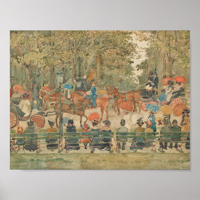 Maurice Prendergast - Central Park, 1901 Poster (Framsidan)