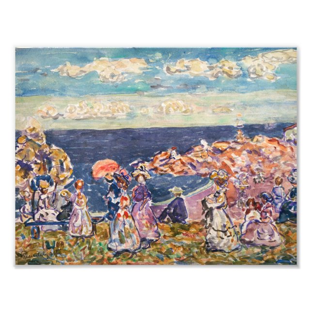 Maurice Prendergast - På stranden Fototryck (Framsidan)