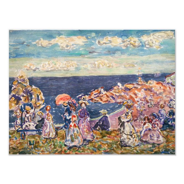 Maurice Prendergast - På stranden Fototryck (Framsidan)