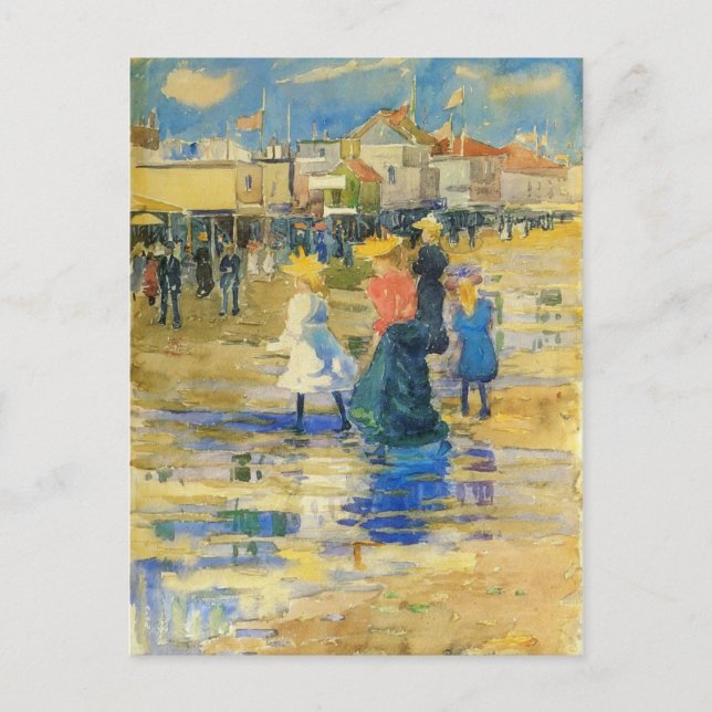 Maurice Prendergast- Revere Beach Vykort (Framsida)