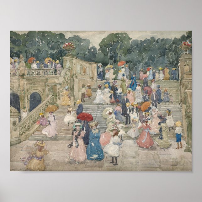 Maurice Prendergast - Terrace Bridge, Central Poster (Framsidan)