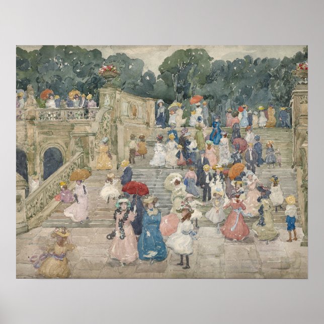 Maurice Prendergast - Terrace Bridge, Central Poster (Framsidan)