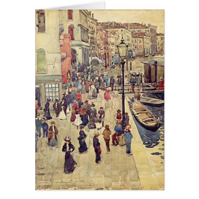 Maurice Prendergast- Venedig Hälsningskort (Framsidan)