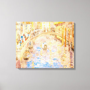 Maurice Prendergast's Venetian Canal Scene Canvastryck