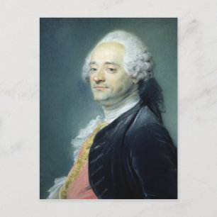 Maurice Quentin de la Tour porträtt, 1750 Vykort