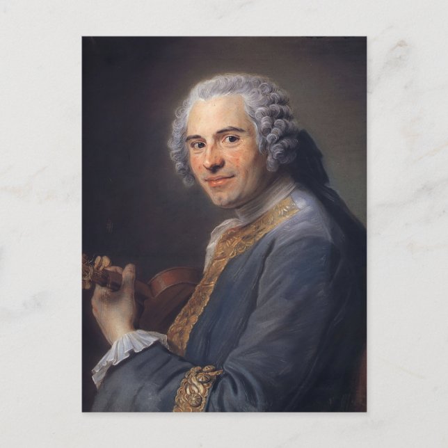 Maurice Tour- Jean-Joseph Cassanea de Mondonville Vykort (Framsida)