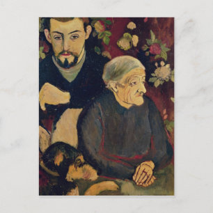 Maurice Utrillo, hans farmor och hans hund Vykort