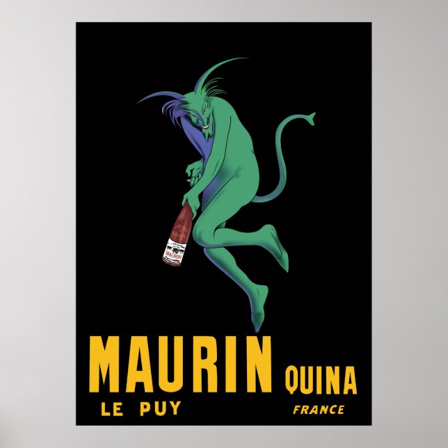 Maurin Quina Absinthe Fransk Advertising Poster (Framsidan)